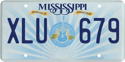 MS license plate XLU679