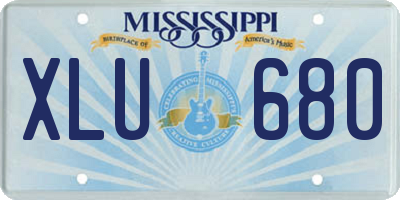 MS license plate XLU680