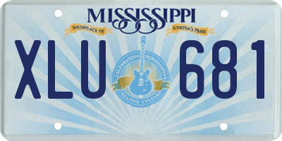 MS license plate XLU681
