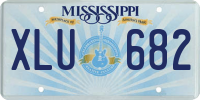 MS license plate XLU682