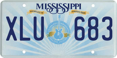 MS license plate XLU683