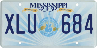 MS license plate XLU684