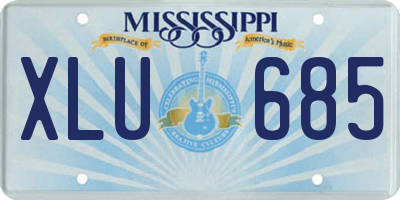 MS license plate XLU685