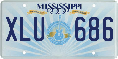 MS license plate XLU686