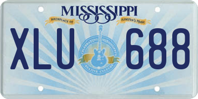MS license plate XLU688