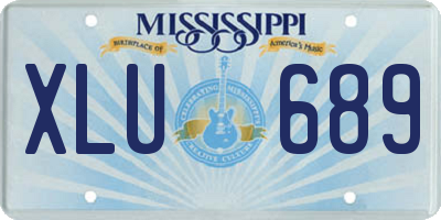 MS license plate XLU689
