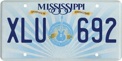 MS license plate XLU692