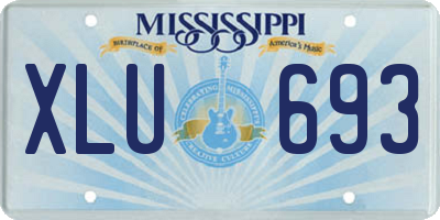 MS license plate XLU693