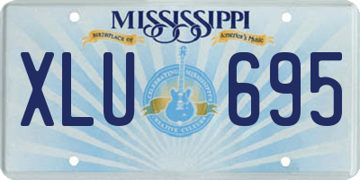 MS license plate XLU695