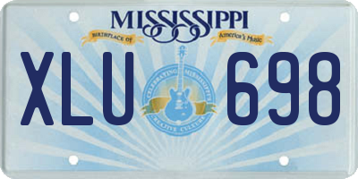 MS license plate XLU698