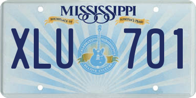 MS license plate XLU701