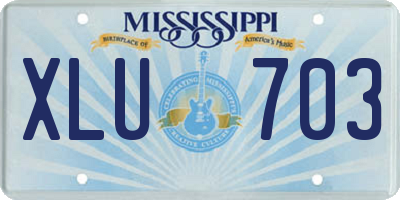 MS license plate XLU703