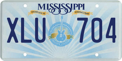 MS license plate XLU704