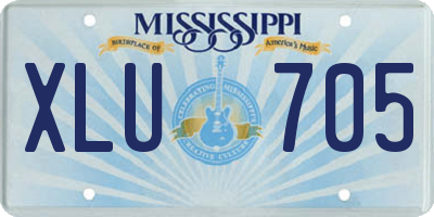 MS license plate XLU705