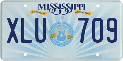 MS license plate XLU709