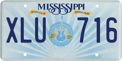 MS license plate XLU716