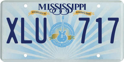 MS license plate XLU717