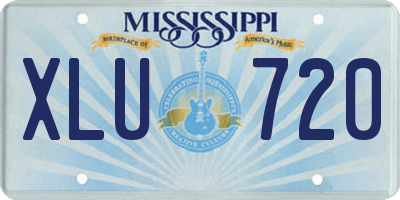 MS license plate XLU720