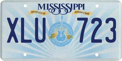 MS license plate XLU723