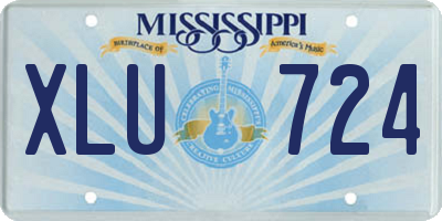 MS license plate XLU724