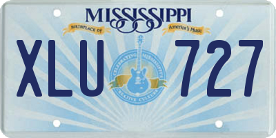 MS license plate XLU727