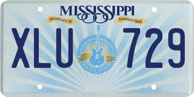 MS license plate XLU729