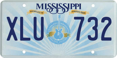 MS license plate XLU732