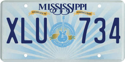 MS license plate XLU734