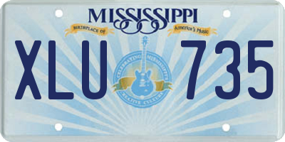 MS license plate XLU735