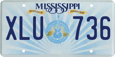 MS license plate XLU736