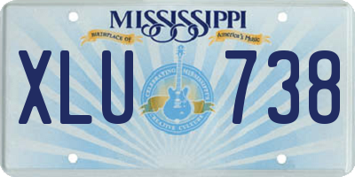 MS license plate XLU738