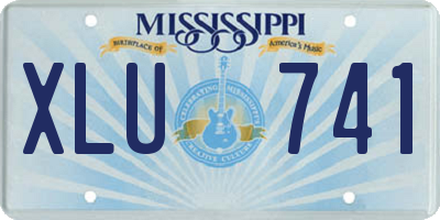 MS license plate XLU741