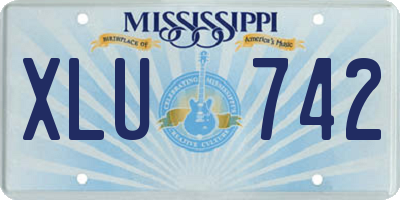 MS license plate XLU742