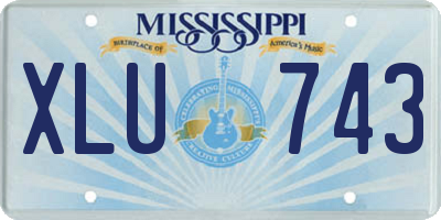 MS license plate XLU743