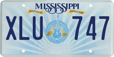 MS license plate XLU747