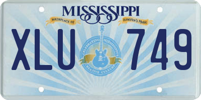 MS license plate XLU749