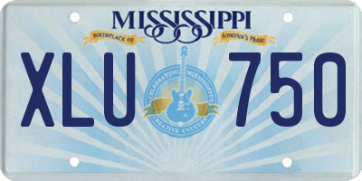 MS license plate XLU750