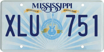 MS license plate XLU751