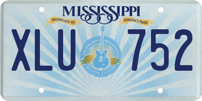 MS license plate XLU752