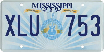 MS license plate XLU753