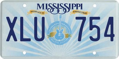 MS license plate XLU754