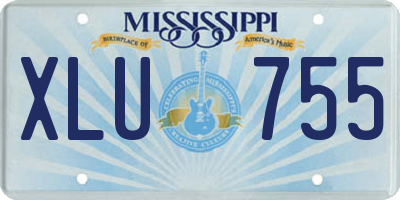 MS license plate XLU755