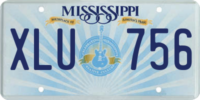 MS license plate XLU756