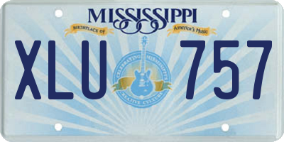 MS license plate XLU757