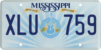 MS license plate XLU759