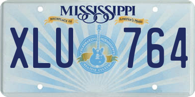 MS license plate XLU764