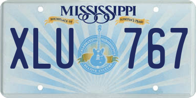 MS license plate XLU767