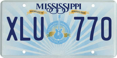 MS license plate XLU770
