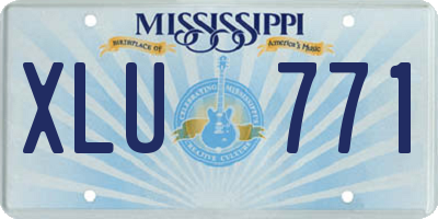 MS license plate XLU771