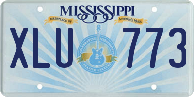 MS license plate XLU773